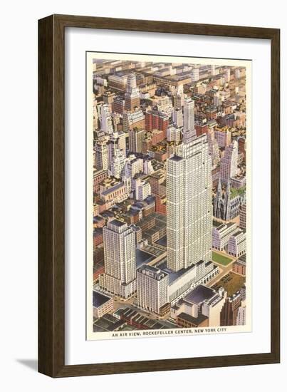 Aerial View of Rockefeller Center, New York City-null-Framed Art Print