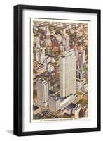 Aerial View of Rockefeller Center, New York City-null-Framed Art Print