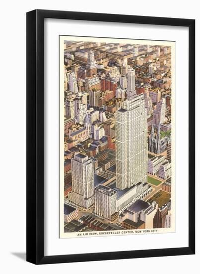 Aerial View of Rockefeller Center, New York City-null-Framed Art Print