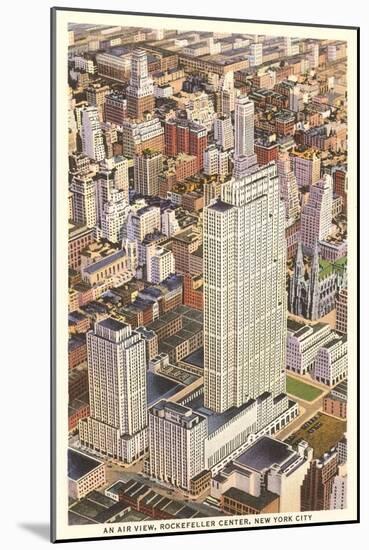 Aerial View of Rockefeller Center, New York City-null-Mounted Art Print