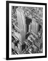 Aerial View of Rockefeller Plaza in Midtown Manhattan-Bernard Hoffman-Framed Photographic Print