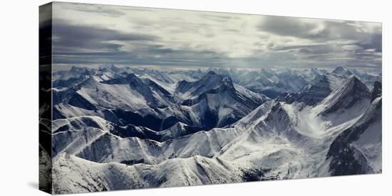 Aerial View of Rocky Mountains, Banff National Park, Alberta, Canada-null-Stretched Canvas