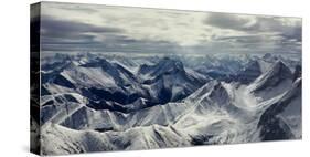 Aerial View of Rocky Mountains, Banff National Park, Alberta, Canada-null-Stretched Canvas