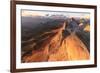 Aerial view of Roda Di Vael at sunset, Catinaccio Group (Rosengarten), Dolomites, South Tyrol, Ital-Roberto Moiola-Framed Photographic Print