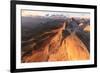 Aerial view of Roda Di Vael at sunset, Catinaccio Group (Rosengarten), Dolomites, South Tyrol, Ital-Roberto Moiola-Framed Photographic Print