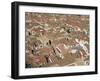 Aerial View of Roof Tops of the City Centre Seen from the Rock, in Cefalu, Sicily, Italy-Pottage Julian-Framed Photographic Print