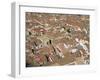 Aerial View of Roof Tops of the City Centre Seen from the Rock, in Cefalu, Sicily, Italy-Pottage Julian-Framed Photographic Print