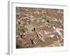 Aerial View of Roof Tops of the City Centre Seen from the Rock, in Cefalu, Sicily, Italy-Pottage Julian-Framed Photographic Print