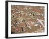 Aerial View of Roof Tops of the City Centre Seen from the Rock, in Cefalu, Sicily, Italy-Pottage Julian-Framed Photographic Print