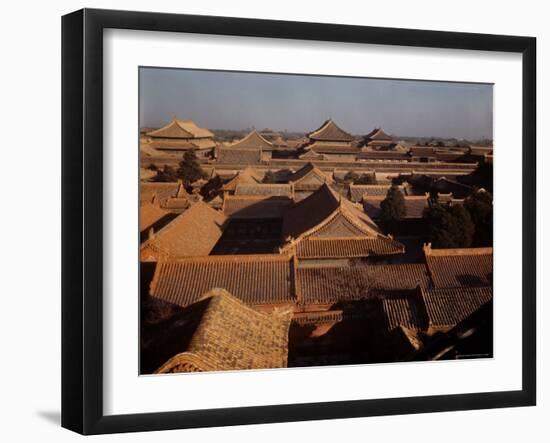 Aerial View of Rooftops in the Forbidden City-Dmitri Kessel-Framed Photographic Print