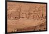 Aerial view of Royal Tombs at Ancient Nabatean City of Petra, Wadi Musa, Ma'an Governorate, Jordan-null-Framed Photographic Print
