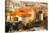 Aerial View of Royal Wawel Castle in Krakow, Poland.-De Visu-Stretched Canvas