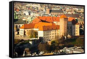 Aerial View of Royal Wawel Castle in Krakow, Poland.-De Visu-Framed Stretched Canvas