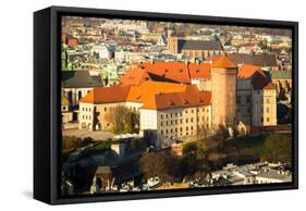 Aerial View of Royal Wawel Castle in Krakow, Poland.-De Visu-Framed Stretched Canvas