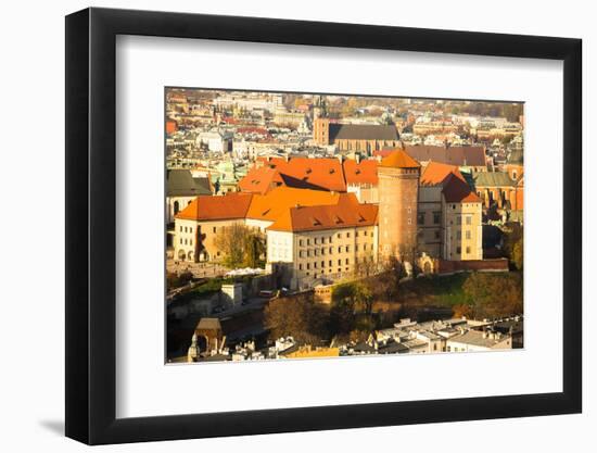 Aerial View of Royal Wawel Castle in Krakow, Poland.-De Visu-Framed Photographic Print