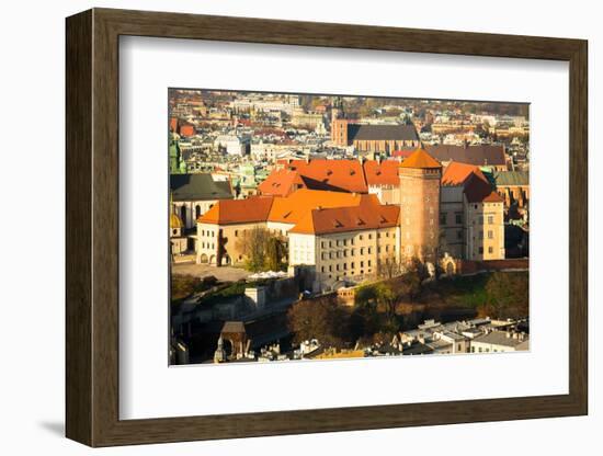 Aerial View of Royal Wawel Castle in Krakow, Poland.-De Visu-Framed Photographic Print