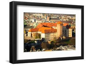 Aerial View of Royal Wawel Castle in Krakow, Poland.-De Visu-Framed Photographic Print