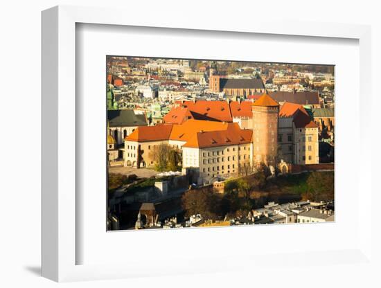 Aerial View of Royal Wawel Castle in Krakow, Poland.-De Visu-Framed Photographic Print