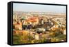 Aerial View of Royal Wawel Castle with Park and Vistula River in Krakow, Poland.-De Visu-Framed Stretched Canvas