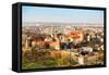 Aerial View of Royal Wawel Castle with Park and Vistula River in Krakow, Poland-De Visu-Framed Stretched Canvas