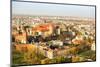 Aerial View of Royal Wawel Castle with Park and Vistula River in Krakow, Poland.-De Visu-Mounted Photographic Print