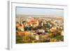 Aerial View of Royal Wawel Castle with Park and Vistula River in Krakow, Poland.-De Visu-Framed Photographic Print