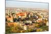 Aerial View of Royal Wawel Castle with Park and Vistula River in Krakow, Poland.-De Visu-Mounted Photographic Print