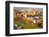 Aerial View of Royal Wawel Castle with Park and Vistula River in Krakow, Poland.-De Visu-Framed Photographic Print