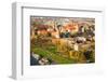 Aerial View of Royal Wawel Castle with Park and Vistula River in Krakow, Poland.-De Visu-Framed Photographic Print