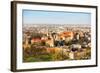 Aerial View of Royal Wawel Castle with Park and Vistula River in Krakow, Poland-De Visu-Framed Photographic Print