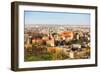 Aerial View of Royal Wawel Castle with Park and Vistula River in Krakow, Poland-De Visu-Framed Photographic Print