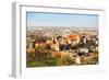 Aerial View of Royal Wawel Castle with Park and Vistula River in Krakow, Poland-De Visu-Framed Photographic Print