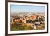 Aerial View of Royal Wawel Castle with Park and Vistula River in Krakow, Poland-De Visu-Framed Photographic Print