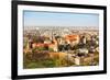 Aerial View of Royal Wawel Castle with Park and Vistula River in Krakow, Poland-De Visu-Framed Photographic Print