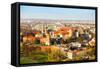 Aerial View of Royal Wawel Castle with Park in Krakow, Poland.-De Visu-Framed Stretched Canvas