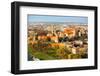 Aerial View of Royal Wawel Castle with Park in Krakow, Poland.-De Visu-Framed Photographic Print