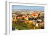 Aerial View of Royal Wawel Castle with Park in Krakow, Poland.-De Visu-Framed Photographic Print