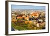 Aerial View of Royal Wawel Castle with Park in Krakow, Poland.-De Visu-Framed Photographic Print