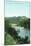 Aerial View of Russian River at Camp Rose - Healdsburg, CA-Lantern Press-Mounted Art Print