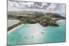 Aerial View of Sailboats Moored from the Coast of Antigua, Leeward Islands, West Indies-Roberto Moiola-Mounted Photographic Print
