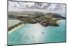 Aerial View of Sailboats Moored from the Coast of Antigua, Leeward Islands, West Indies-Roberto Moiola-Mounted Photographic Print