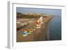 Aerial View of Sailboats on the Beach, Belek, Antalya, Turkey-Ali Kabas-Framed Photographic Print