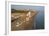 Aerial View of Sailboats on the Beach, Belek, Antalya, Turkey-Ali Kabas-Framed Photographic Print