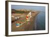 Aerial View of Sailboats on the Beach, Belek, Antalya, Turkey-Ali Kabas-Framed Photographic Print