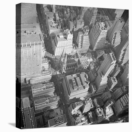 Aerial View of Saint Patrick's Cathedral-null-Stretched Canvas