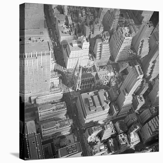 Aerial View of Saint Patrick's Cathedral-null-Stretched Canvas