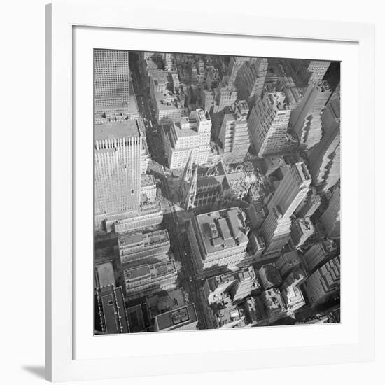 Aerial View of Saint Patrick's Cathedral-null-Framed Photographic Print