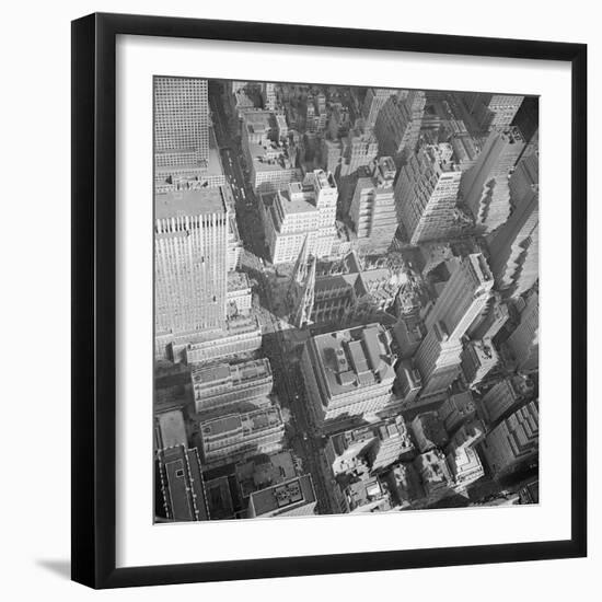 Aerial View of Saint Patrick's Cathedral-null-Framed Photographic Print