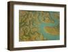 Aerial View of Saltmarsh Landscape, Abbotts Hall Farm Nature Reserve, Essex, England, UK-Terry Whittaker-Framed Photographic Print