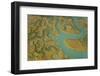 Aerial View of Saltmarsh Landscape, Abbotts Hall Farm Nature Reserve, Essex, England, UK-Terry Whittaker-Framed Photographic Print